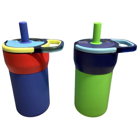 2 BruMate Leap Kids Tumbler 100% Leakproof 12 Oz Handle Blue Red Green Straw - Picture 2 of 4